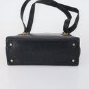 Salvatore Ferragamo Celine Hand Bag Nylon Leather 2 Set Black Auth 150480-7