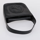 GUCCI GG Canvas Shoulder Bag Leather 3 Set Beige Black Auth 150481-19