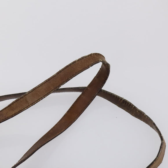 GUCCI GG Canvas Shoulder Bag Leather 3 Set Beige Black Auth 150481