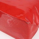 LOUIS VUITTON Monogram Vernis Reade MM Hand Bag Red Rouge M91086 LV Auth 150501-15