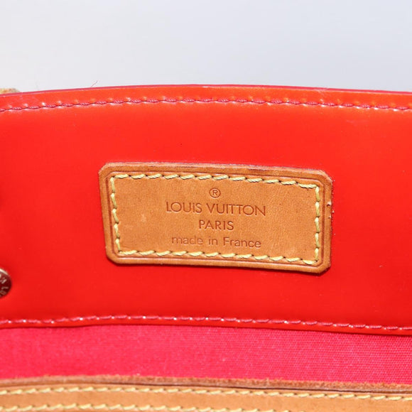 LOUIS VUITTON Monogram Vernis Reade MM Hand Bag Red Rouge M91086 LV Auth 150501