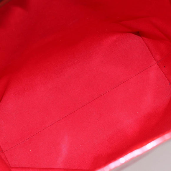 LOUIS VUITTON Monogram Vernis Reade MM Hand Bag Red Rouge M91086 LV Auth 150501