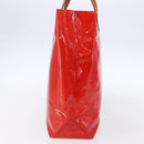 LOUIS VUITTON Monogram Vernis Reade MM Hand Bag Red Rouge M91086 LV Auth 150501-4