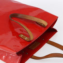 LOUIS VUITTON Monogram Vernis Reade MM Hand Bag Red Rouge M91086 LV Auth 150501-6