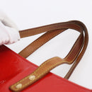 LOUIS VUITTON Monogram Vernis Reade MM Hand Bag Red Rouge M91086 LV Auth 150501-8