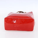 LOUIS VUITTON Monogram Vernis Reade MM Hand Bag Red Rouge M91086 LV Auth 150501-5