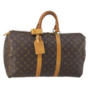 LOUIS VUITTON Monogram Keepall 45 Boston Bag M41428 LV Auth 150505-1