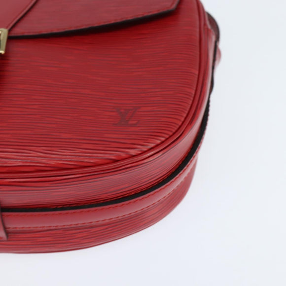 LOUIS VUITTON Epi Jeune Fille MM Shoulder Bag Red M52157 LV Auth 150510