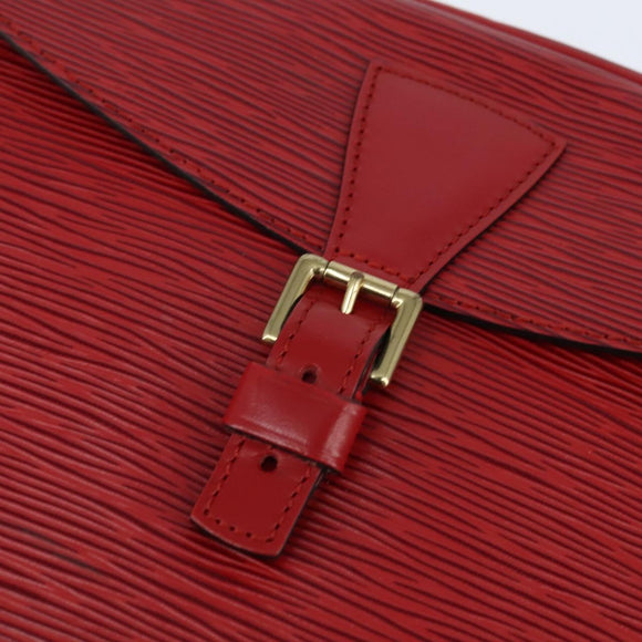 LOUIS VUITTON Epi Jeune Fille MM Shoulder Bag Red M52157 LV Auth 150510