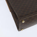 CELINE Macadam Canvas Hand Bag PVC Leather 2way Brown Gold Auth 150512-17