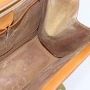 CELINE Macadam Canvas Hand Bag PVC Leather 2way Brown Gold Auth 150512-21