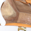 CELINE Macadam Canvas Hand Bag PVC Leather 2way Brown Gold Auth 150512-22