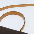 CELINE Macadam Canvas Hand Bag PVC Leather 2way Brown Gold Auth 150512-14