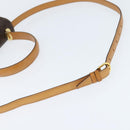 CELINE Macadam Canvas Hand Bag PVC Leather 2way Brown Gold Auth 150512-8