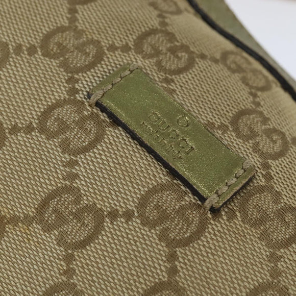 GUCCI GG Canvas Sherry Line Shoulder Bag Beige Gold 181092 Auth 150514