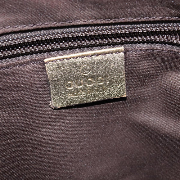 GUCCI GG Canvas Sherry Line Shoulder Bag Beige Gold 181092 Auth 150514