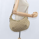 GUCCI GG Canvas Sherry Line Shoulder Bag Beige Gold 181092 Auth 150514-21
