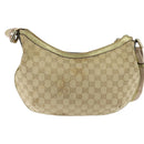 GUCCI GG Canvas Sherry Line Shoulder Bag Beige Gold 181092 Auth 150514-3