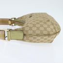 GUCCI GG Canvas Sherry Line Shoulder Bag Beige Gold 181092 Auth 150514-4