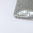 GUCCI GG Canvas Sherry Line Shoulder Bag Gray Silver 145857 Auth 150515-16