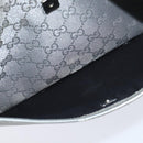 GUCCI GG Canvas Sherry Line Shoulder Bag Gray Silver 145857 Auth 150515-11