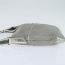 GUCCI GG Canvas Sherry Line Shoulder Bag Gray Silver 145857 Auth 150515-3