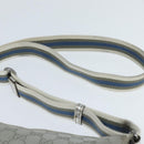 GUCCI GG Canvas Sherry Line Shoulder Bag Gray Silver 145857 Auth 150515-14