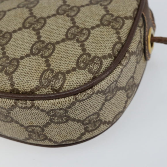 GUCCI GG Supreme Web Sherry Line Shoulder Bag PVC Beige Red Green Auth 150518