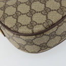 GUCCI GG Supreme Web Sherry Line Shoulder Bag PVC Beige Red Green Auth 150518-13