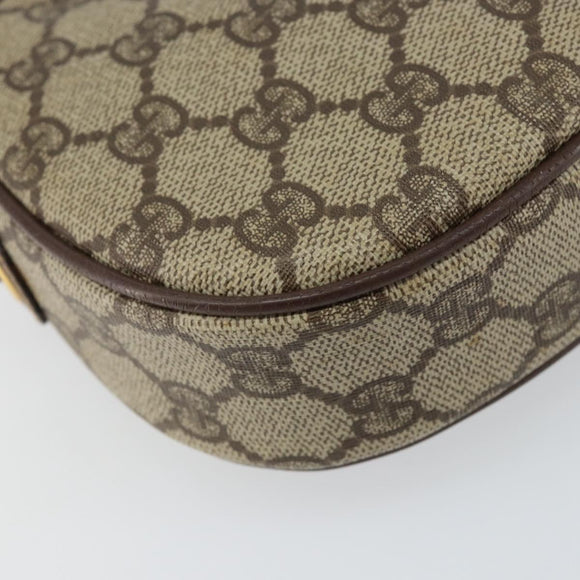 GUCCI GG Supreme Web Sherry Line Shoulder Bag PVC Beige Red Green Auth 150518