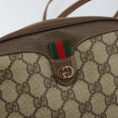 GUCCI GG Supreme Web Sherry Line Shoulder Bag PVC Beige Red Green Auth 150518-14