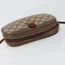 GUCCI GG Supreme Web Sherry Line Shoulder Bag PVC Beige Red Green Auth 150518-6