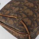 Christian Dior Trotter Canvas Romantic Chain Bag PVC Brown Silver Auth 150521-14