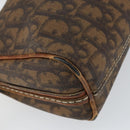 Christian Dior Trotter Canvas Romantic Chain Bag PVC Brown Silver Auth 150521-16