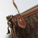 Christian Dior Trotter Canvas Romantic Chain Bag PVC Brown Silver Auth 150521-10