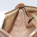 Christian Dior Trotter Canvas Romantic Chain Bag PVC Brown Silver Auth 150521-20