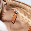 Christian Dior Trotter Canvas Romantic Chain Bag PVC Brown Silver Auth 150521-20