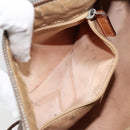 Christian Dior Trotter Canvas Romantic Chain Bag PVC Brown Silver Auth 150521-21