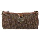 Christian Dior Trotter Canvas Romantic Chain Bag PVC Brown Silver Auth 150521-13