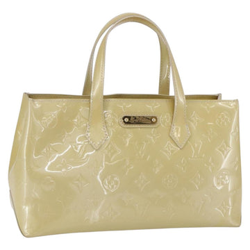 LOUIS VUITTON Monogram Vernis Wilshire PM Hand Bag Broncorail M91452 Auth 150528