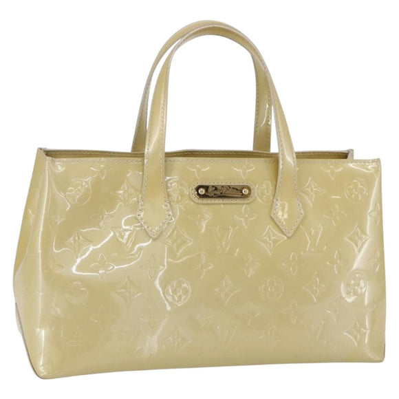 LOUIS VUITTON Monogram Vernis Wilshire PM Hand Bag Broncorail M91452 Auth 150528