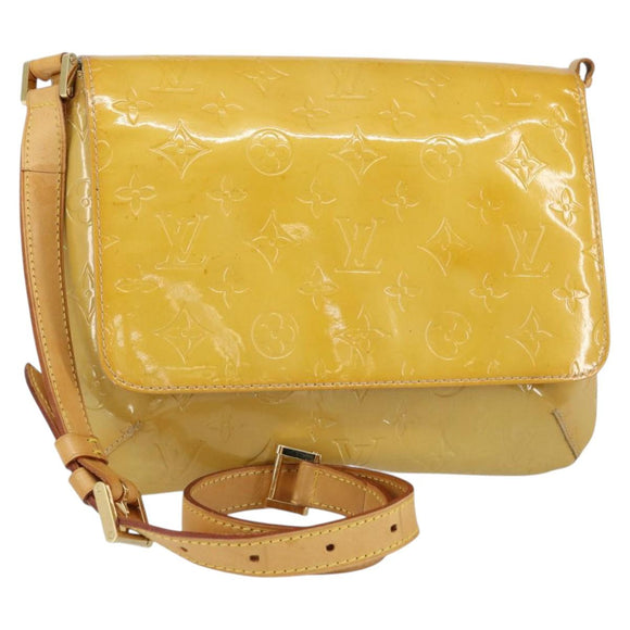 LOUIS VUITTON Monogram Vernis Thompson Street Bag Beige M91301 LV Auth 150529