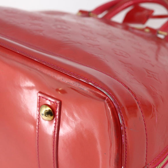 LOUIS VUITTON Monogram Vernis Alma GM Hand Bag Rose Pop M93625 LV Auth 150530