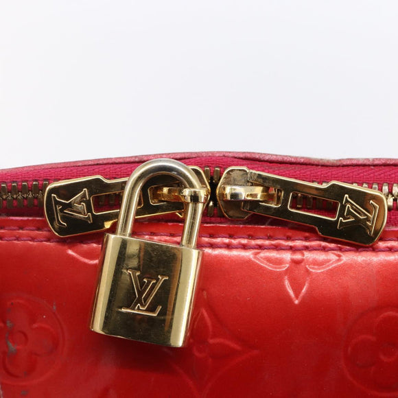 LOUIS VUITTON Monogram Vernis Alma GM Hand Bag Rose Pop M93625 LV Auth 150530