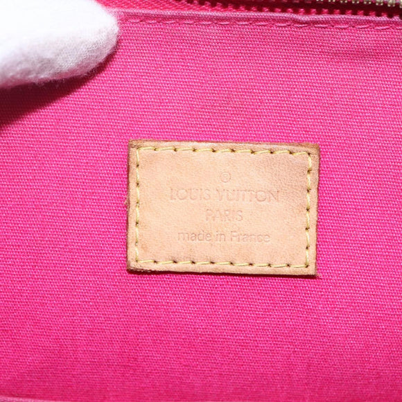LOUIS VUITTON Monogram Vernis Alma GM Hand Bag Rose Pop M93625 LV Auth 150530