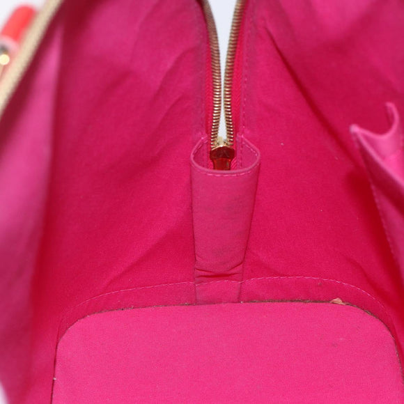 LOUIS VUITTON Monogram Vernis Alma GM Hand Bag Rose Pop M93625 LV Auth 150530