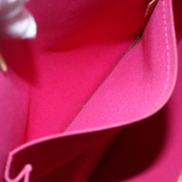 LOUIS VUITTON Monogram Vernis Alma GM Hand Bag Rose Pop M93625 LV Auth 150530