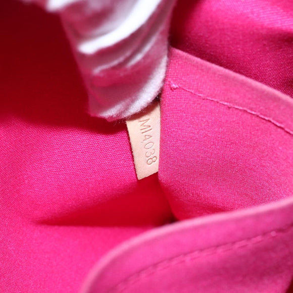 LOUIS VUITTON Monogram Vernis Alma GM Hand Bag Rose Pop M93625 LV Auth 150530