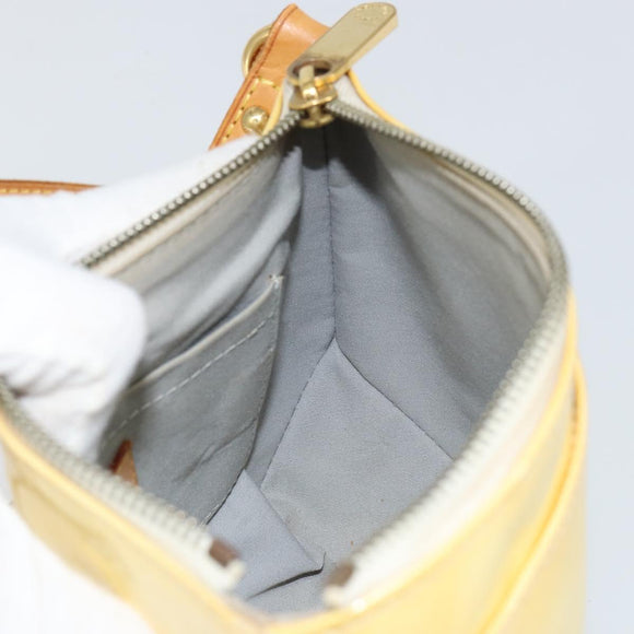 LOUIS VUITTON Monogram Vernis Minna Street Shoulder Bag Perle M91509 Auth 150531