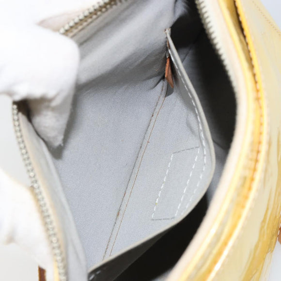 LOUIS VUITTON Monogram Vernis Minna Street Shoulder Bag Perle M91509 Auth 150531